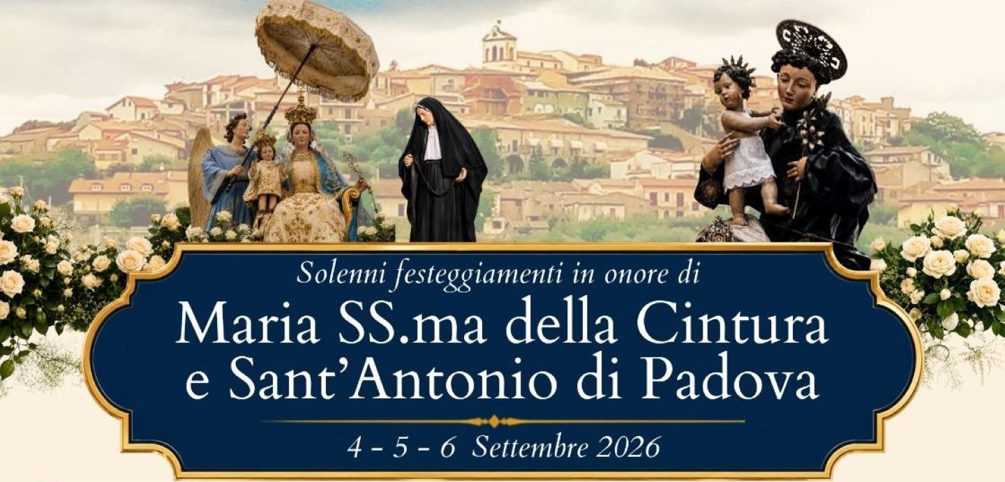 Locandina: Paternopoli celebra Maria SS. della Cintura e Sant’Antonio di Padova — Paternopoli