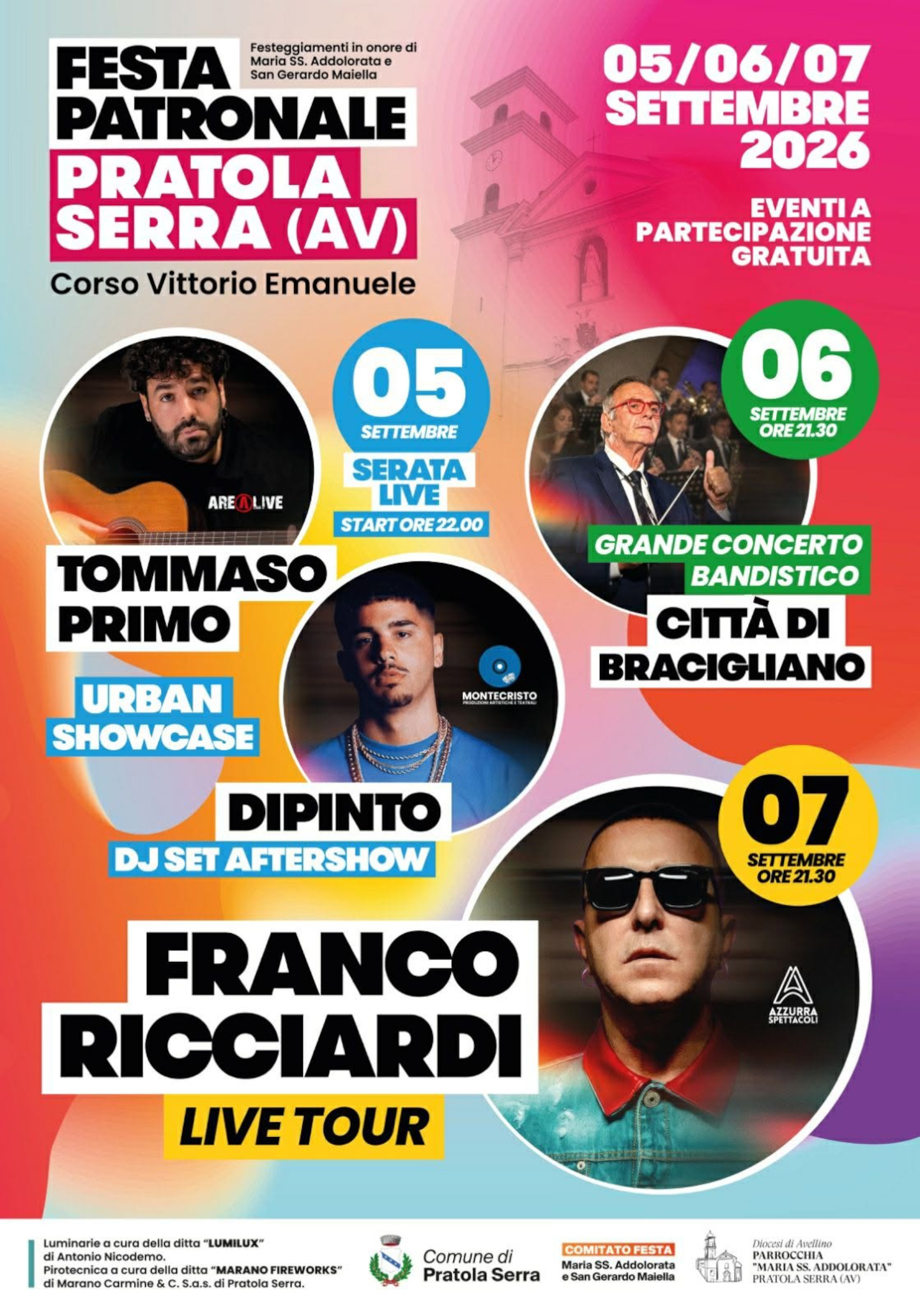 Locandina: Festa Patronale a Pratola Serra — Pratola Serra