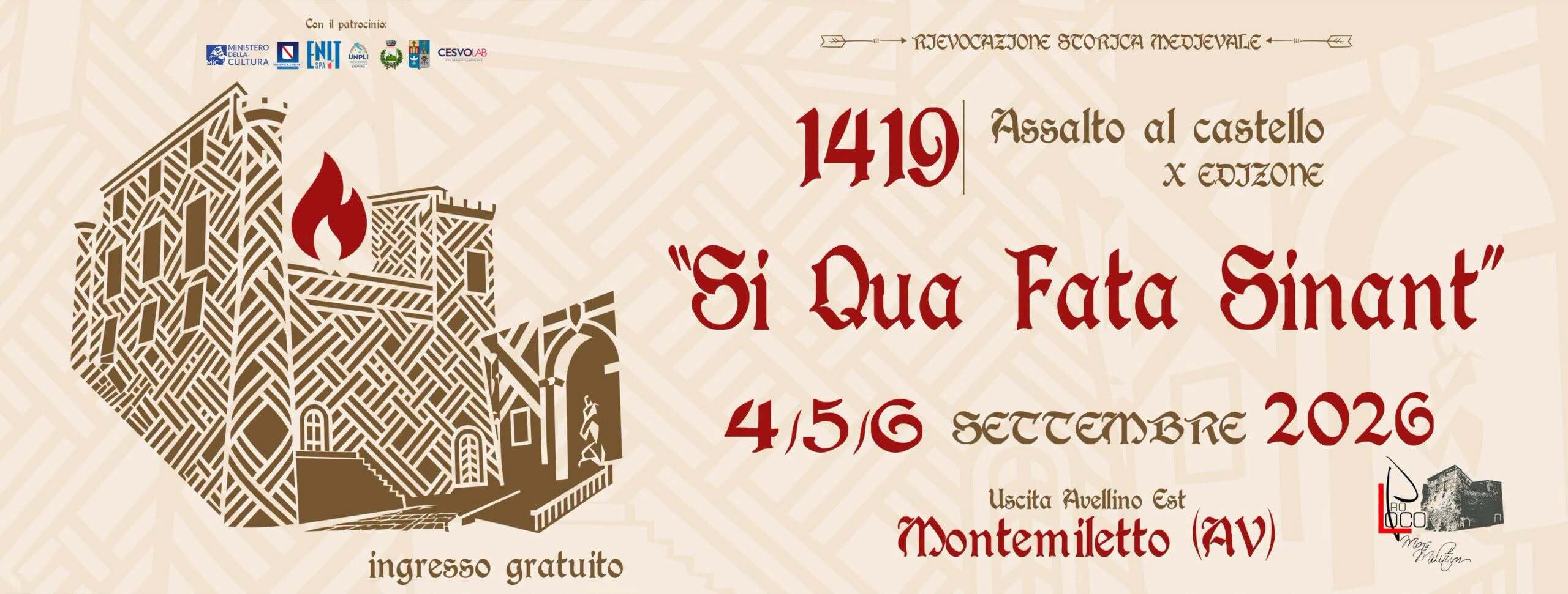 Locandina: “Si Qua Fata Sinant” tra le mura del Castello della Leonessa — Montemiletto