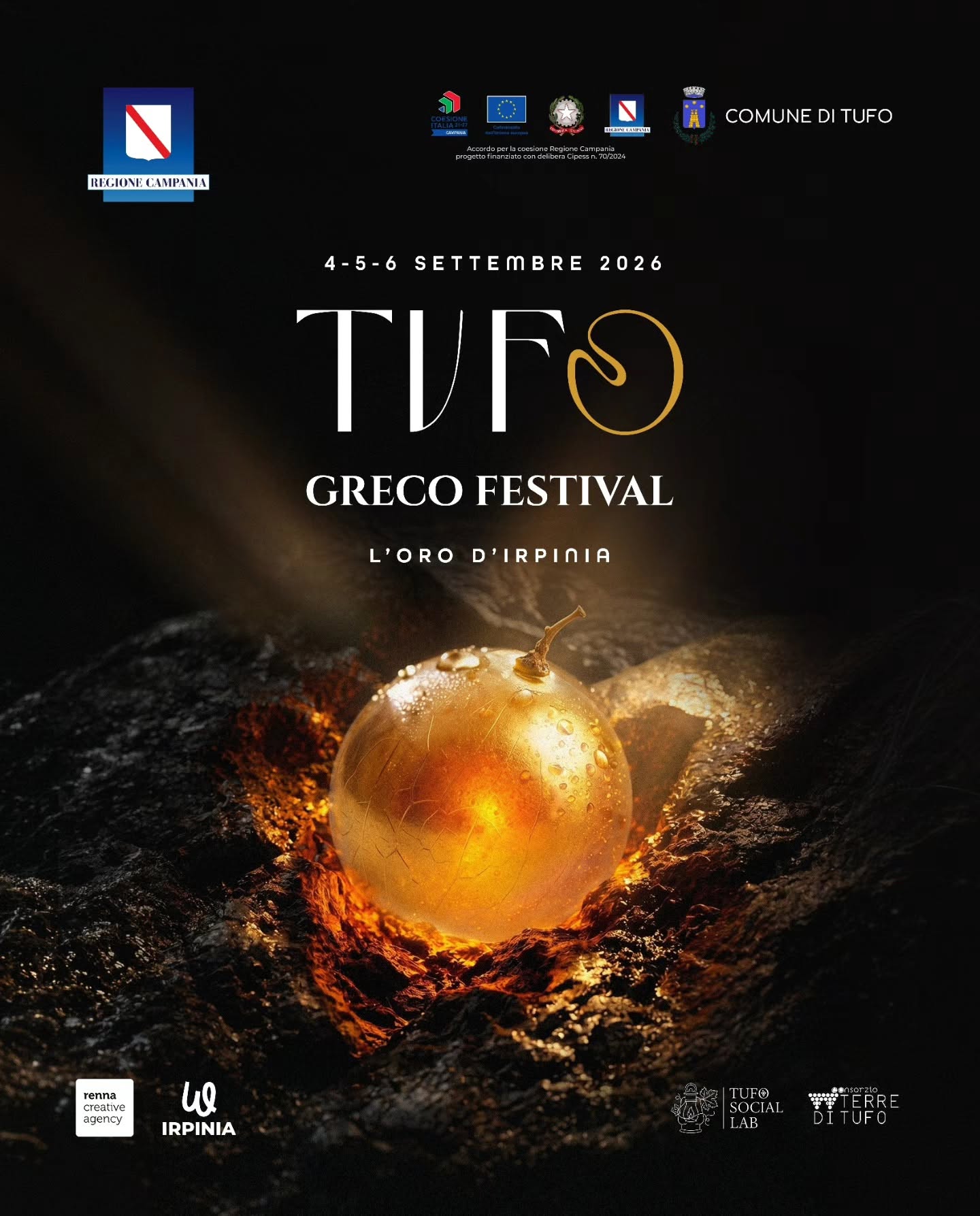Locandina: Tufo Greco Festival, 40 anni di storia e di vino — Tufo